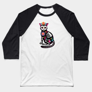 Muerte Cat Baseball T-Shirt